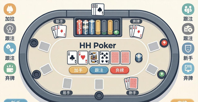 hhpoker游戏界面这样设计 新手一秒看懂牌桌布局