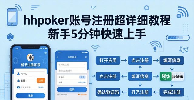 hhpoker账号注册超详细教程 新手5分钟快速上手