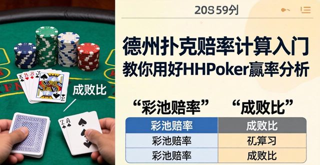 德州扑克赔率计算入门 教你用好HHPoker赢率分析