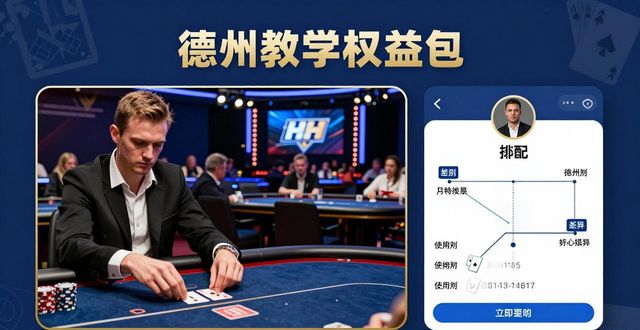 HH扑克赞助专业赛事 推出系统化德州扑克教学权益包