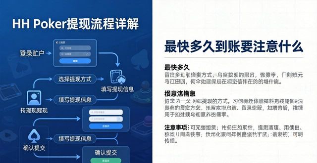 hhpoker提现流程详解 最快多久到账要注意什么