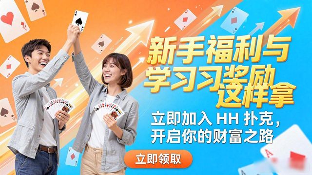 HH扑克推广活动新上线 新手福利与学习奖励这样拿