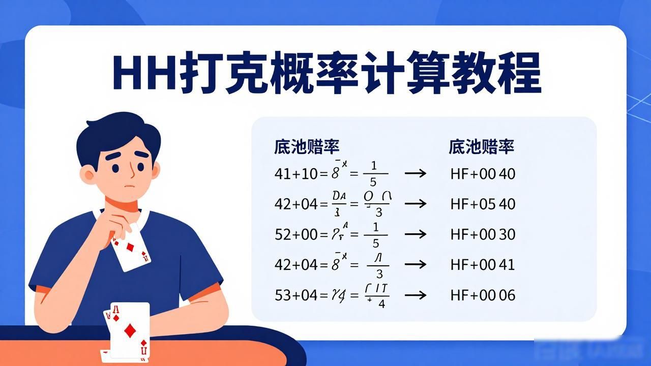 HH扑克概率计算教程 新手快速掌握底池赔率与胜率