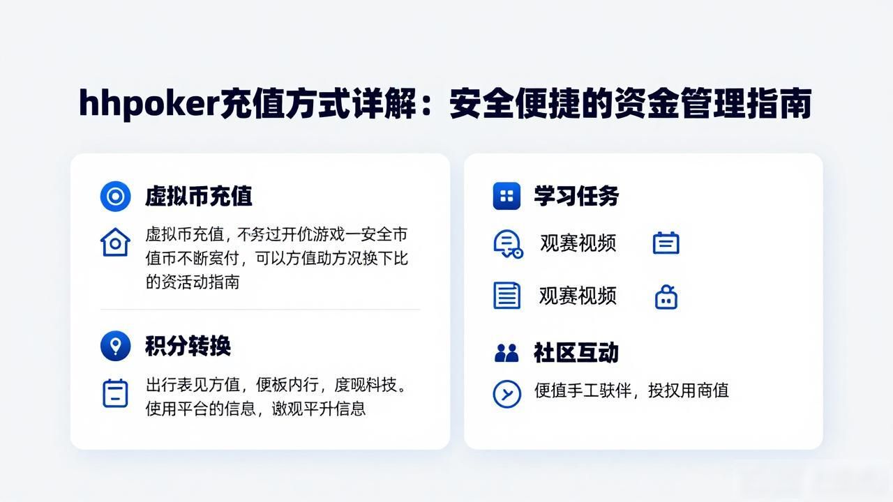 hhpoker充值方式详解：安全便捷的资金管理指南