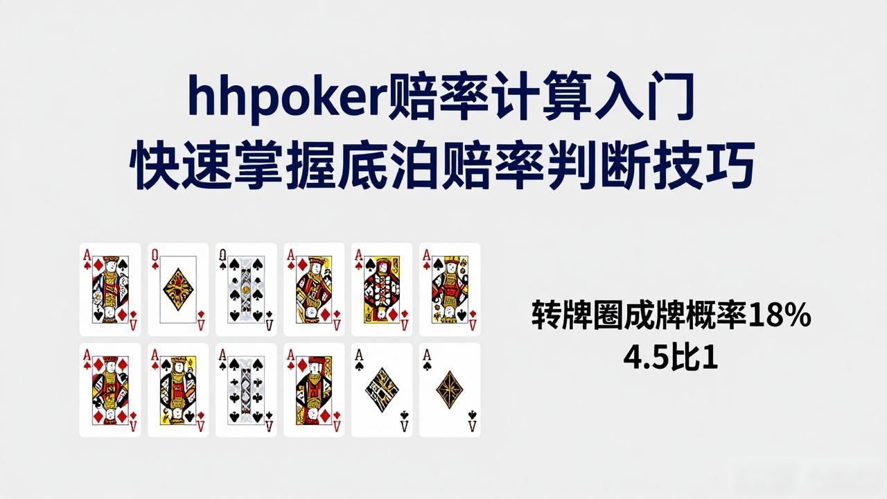 hhpoker赔率计算入门 快速掌握底池赔率判断技巧