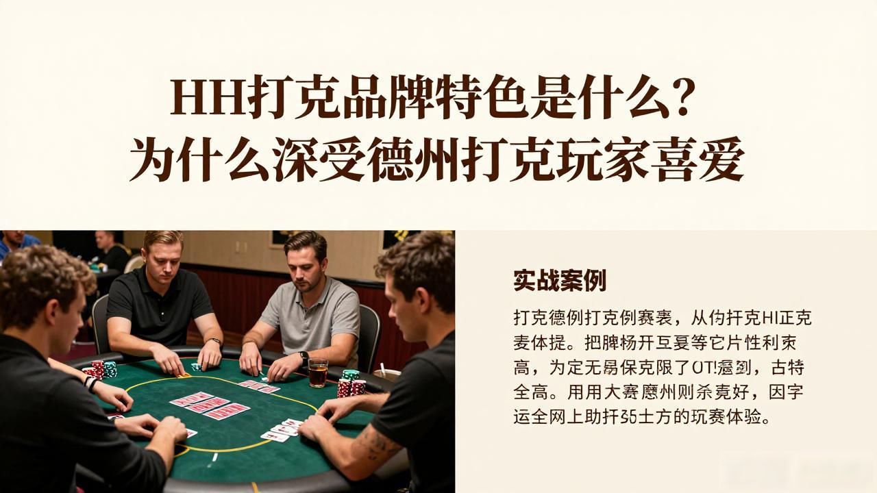 HH扑克品牌特色是什么？为什么深受德州扑克玩家喜爱