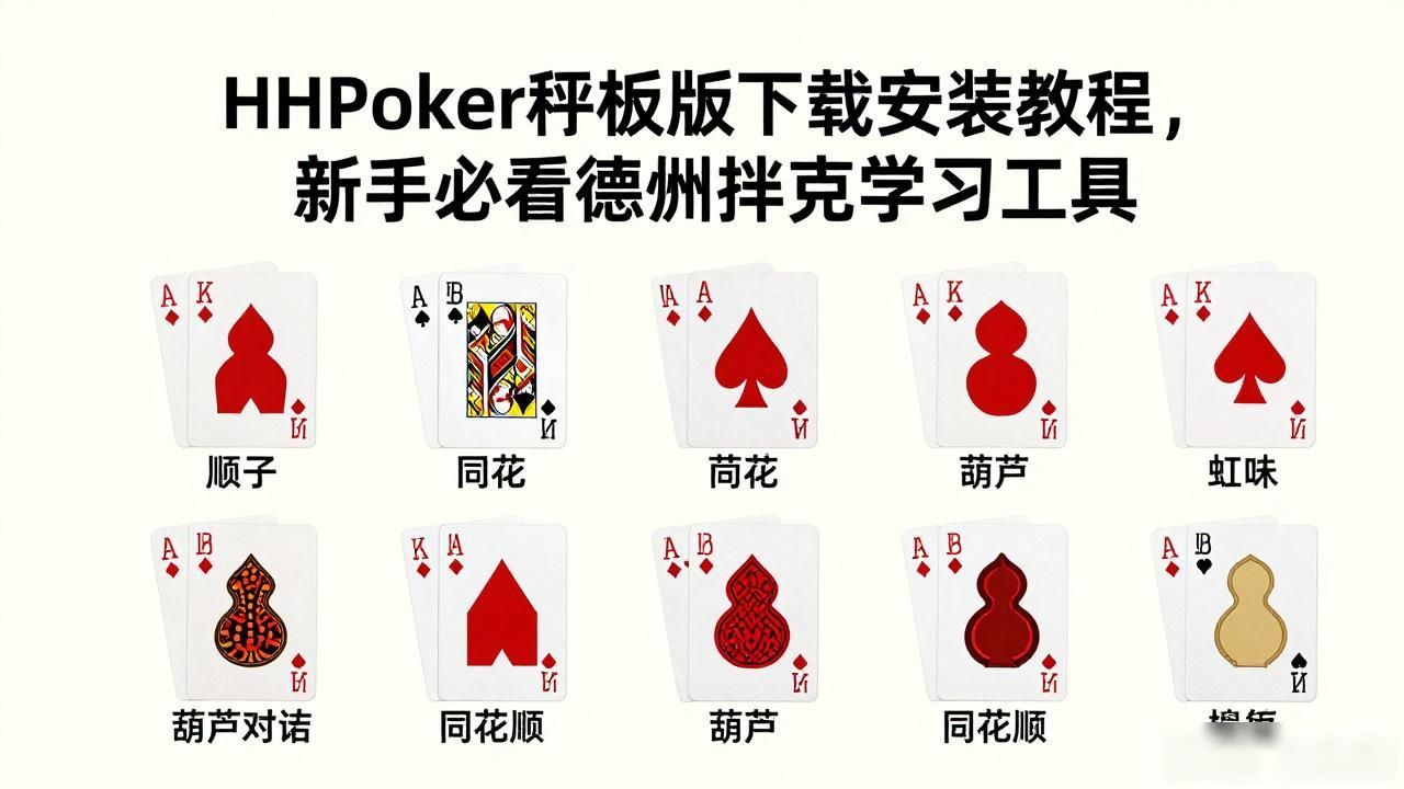 HHPoker手机版下载安装教程，新手必看德州扑克学习工具