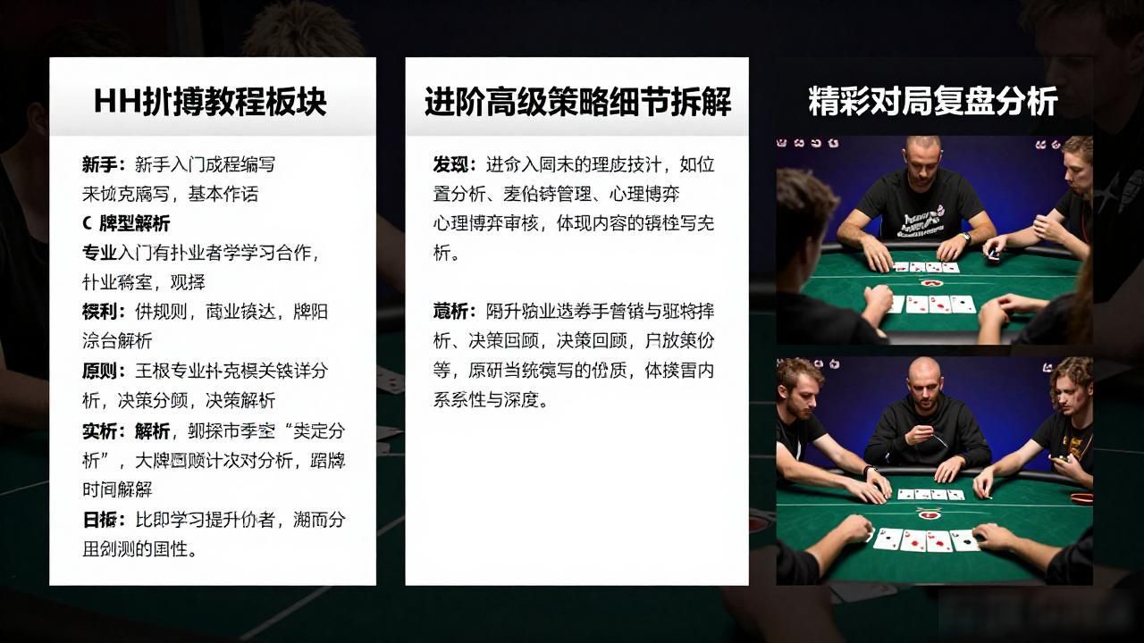 HH扑克发展历程 从教学工具到专业德州扑克学习平台