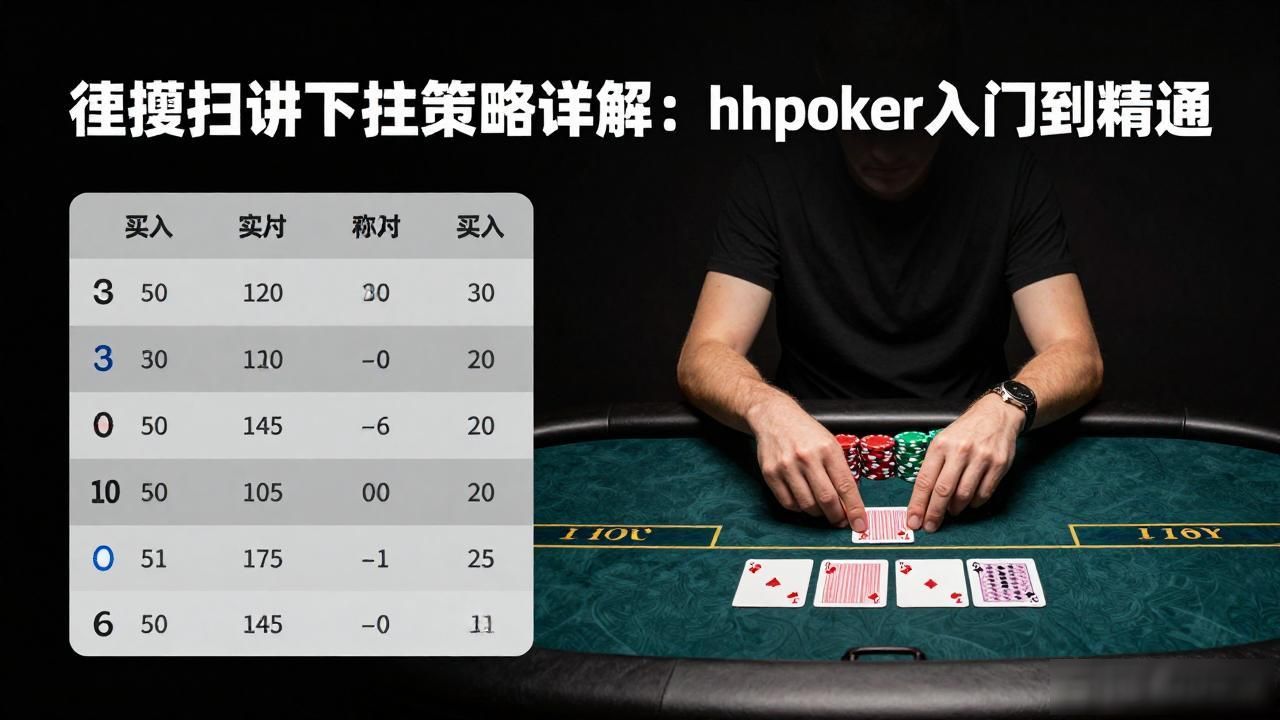 德州扑克下注策略详解：hhpoker入门到精通