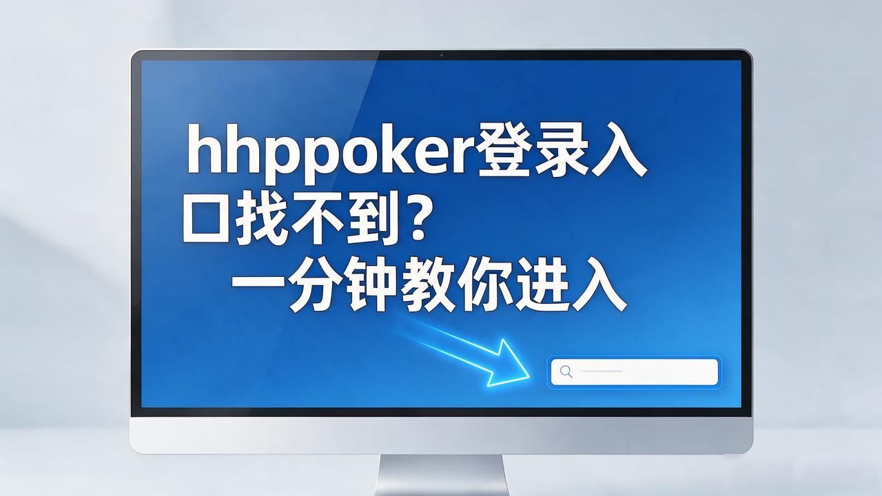 hhpoker登录入口找不到？一分钟教你进入