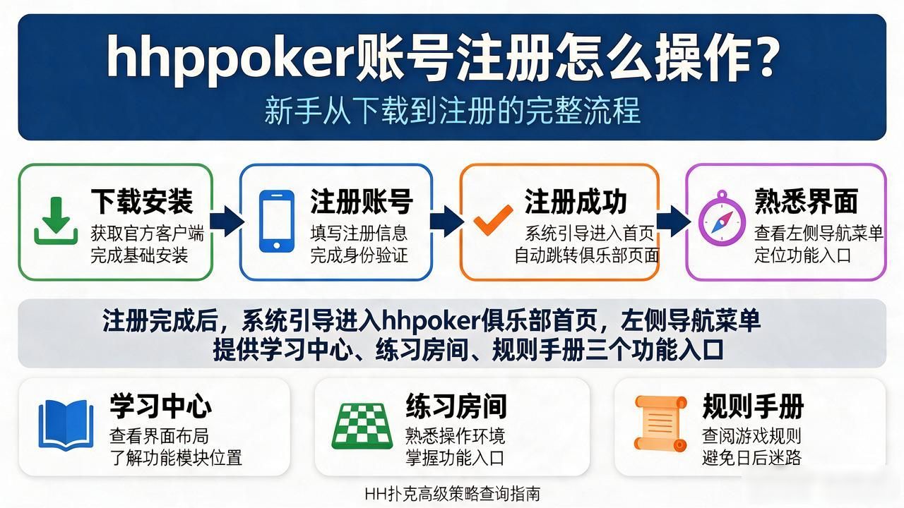 hhpoker账号注册怎么操作？新手从下载到注册的完整流程