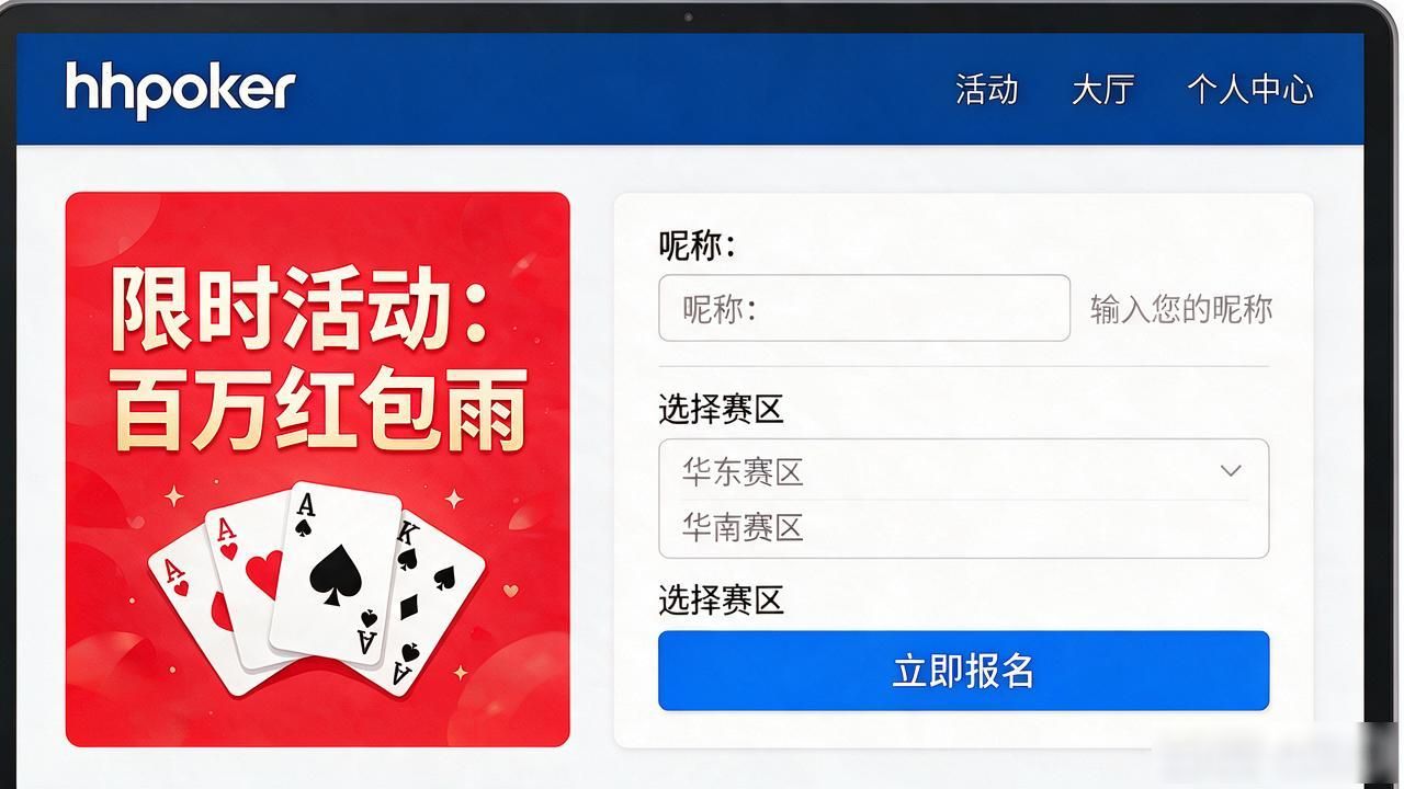 HH扑克赞助赛事有哪些？新手报名、规则解读与参赛准备