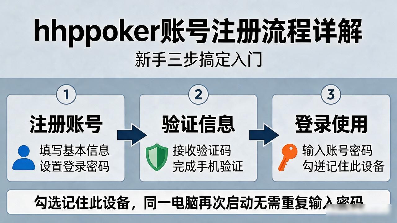 hhpoker账号注册流程详解 新手三步搞定入门
