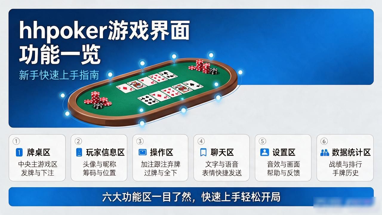 hhpoker游戏界面功能一览 新手快速上手指南
